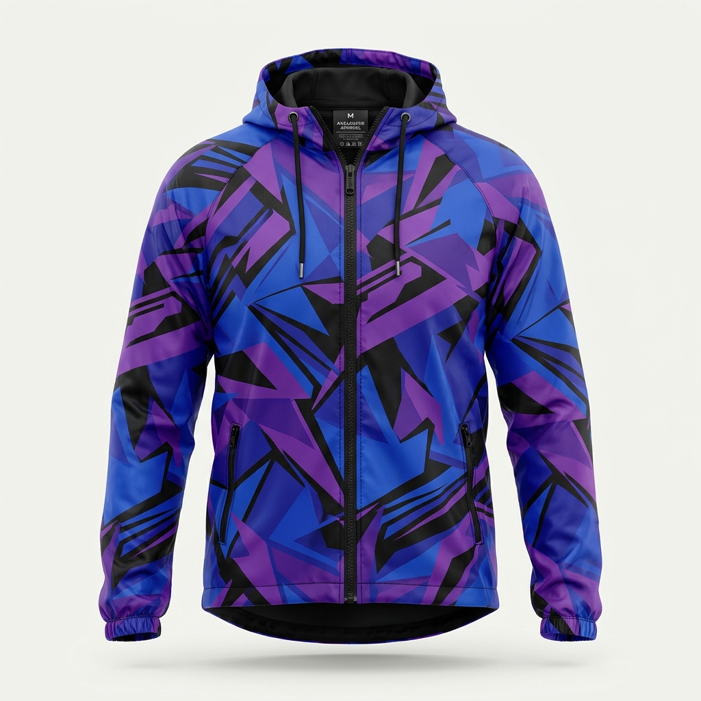 Jaket Full Printing Sublimasi Windbreaker